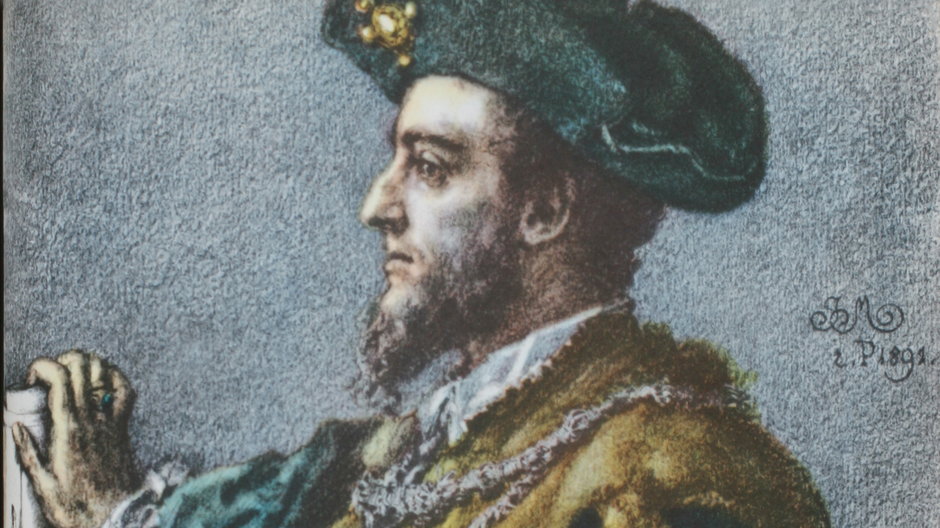 Zygmunt II August. Reprodukcja obrazu Jana Matejki