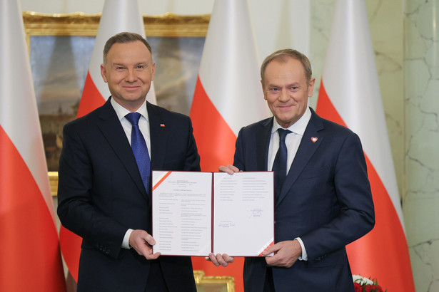 Prezydent RP Andrzej Duda oraz premier Donald Tusk