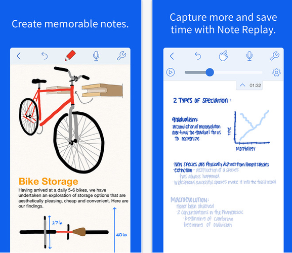 Niezwykle przydatna aplikacja do tworzenia 'odręcznych' notatek i wykresów. Notability może okazać się niezastąpiona na zajęciach z przedmiotów ścisłych, gdy musimy szybko zapisać ważny wzór lub naszkicować figurę geometryczną. Gotowe notatki możemy w łatwy sposób eksportować do pliku PDF.