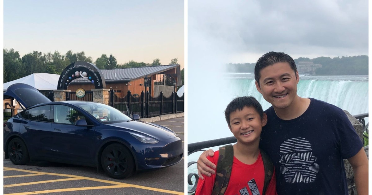 A father-son duo took their Tesla on a 28-day road trip and slept in it ...