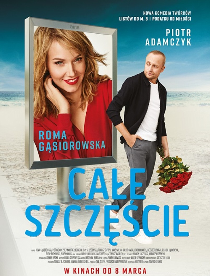 Seria bardzo kolorowych plakatów promuje nową komedię romantyczną TVN "Całe szczęście" [GALERIA]