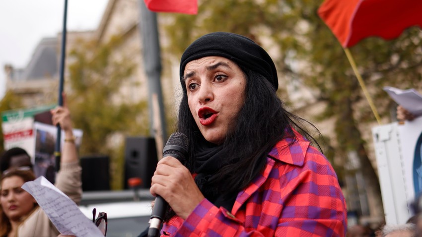 Satrapi je govorila na jednom od protesta održanom u Parizu 2022, a napisala je i grafički roman posvećen borbi žena u Iranu Žena, život, sloboda | Foto: EPA-EFE/REX/Shutterstock