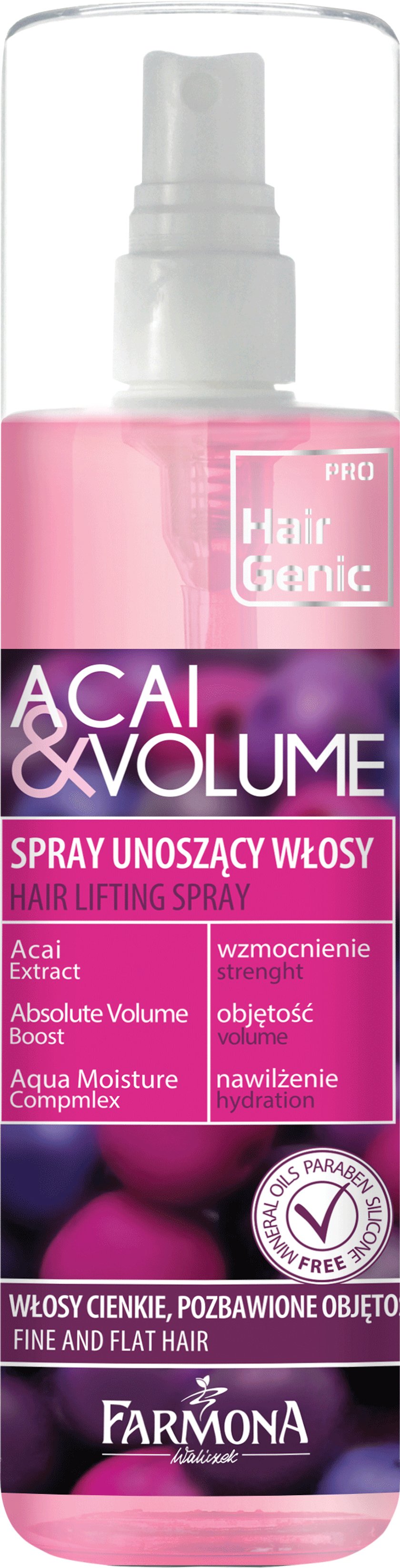 Spray unoszący włosy Acai&Volume Farmona 14 zł