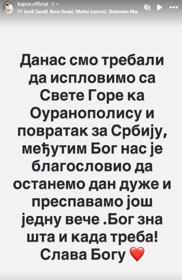 Saša Kapor obavestio o planovima