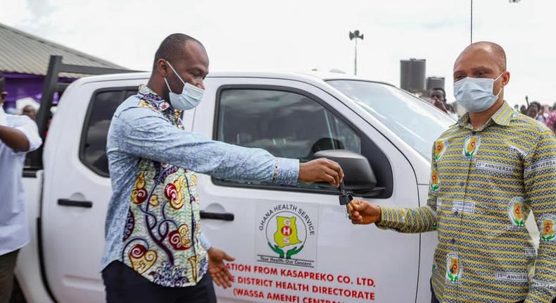 Kasapreko CEO donates ultra-modern polyclinic, Nissan Frontier to Wassa Amenfi Central