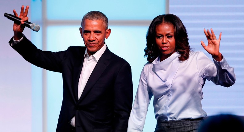 Barack and Michelle Obama.
