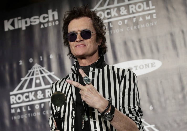 Glenn Hughes z Deep Purple podczas ceremonii wprowadzenia do Rock and Roll Hall of Fame