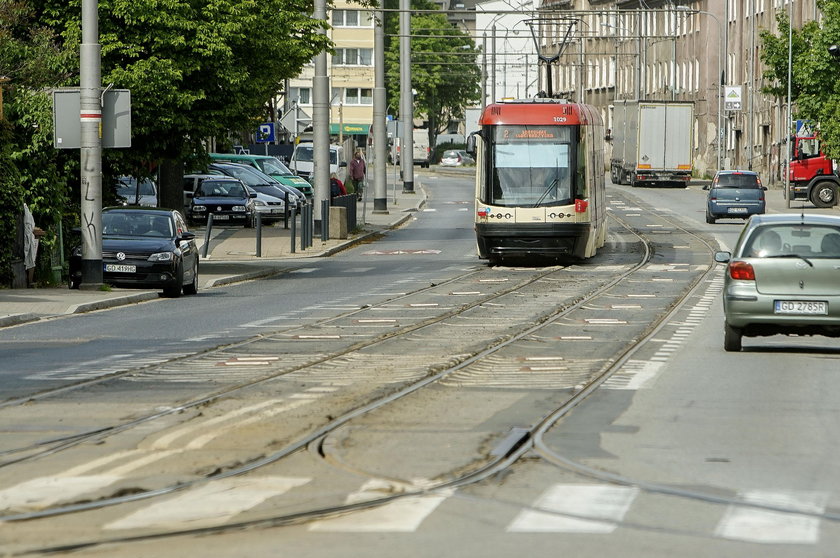 Oto torowisko tramwajowe w Dolnym Wrzeszczu...