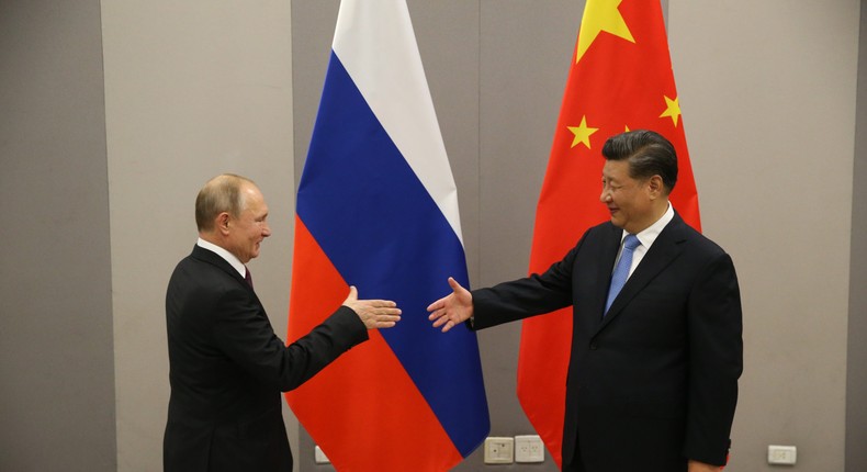 Russian President Vladimir Putin and Chinese President Xi Jinping.Mikhail Svetlov/Getty Images