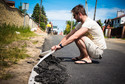 Zwijany asfalt w Olkuszu