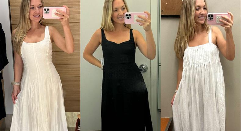 I tried on similar linen-blend dresses from Gap, Old Navy, and Banana Republic.Chloe Caldwell