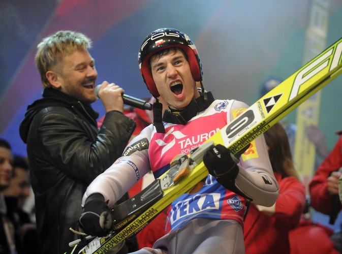 Kamil Stoch na pożegnalnej imprezie Adama Małysza