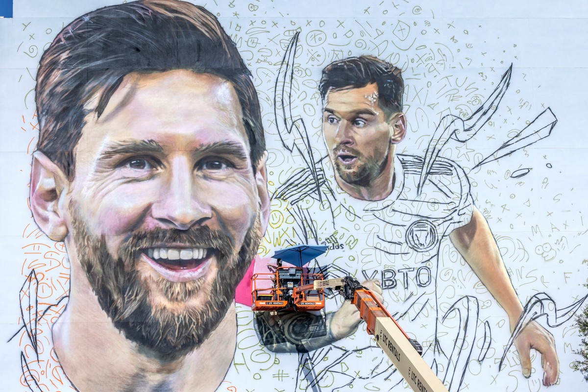 Messi mural