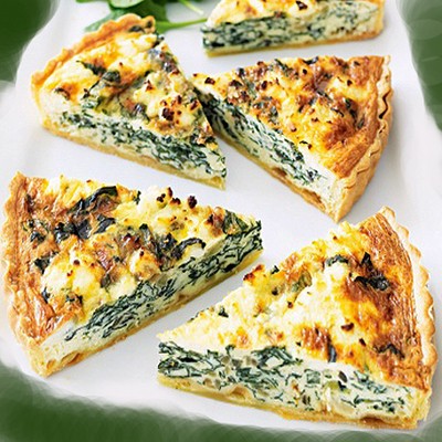 Spenótos-ricottás quiche