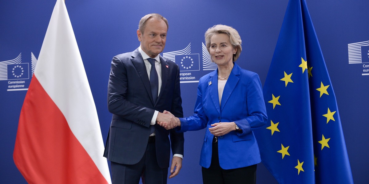 Donald Tusk i Ursula von der Leyen