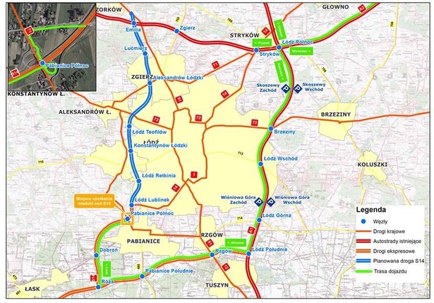 Łódź - miasto z biegu autostrad A1, A2 oraz tras ekspresowych S8 i S14