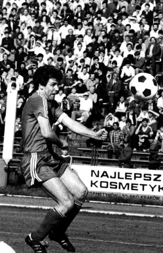 Włodzimierz Smolarek w meczu Widzewa Łódź