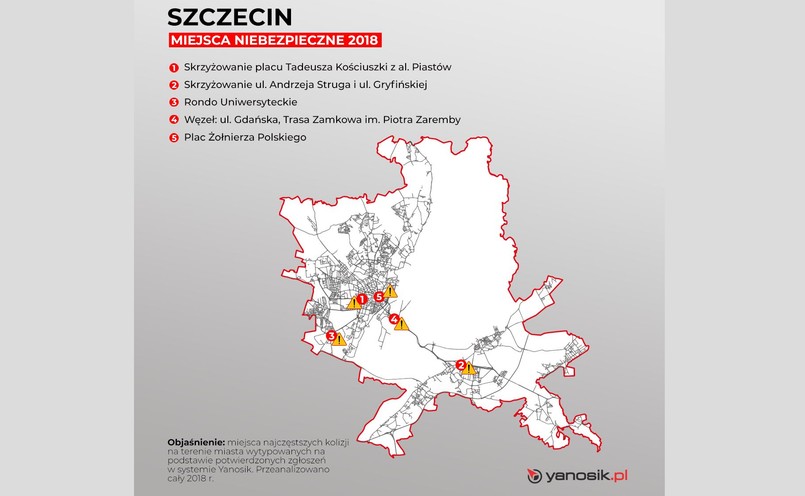 5 najbardziej niebezpiecznych miejsc w Szczecinie