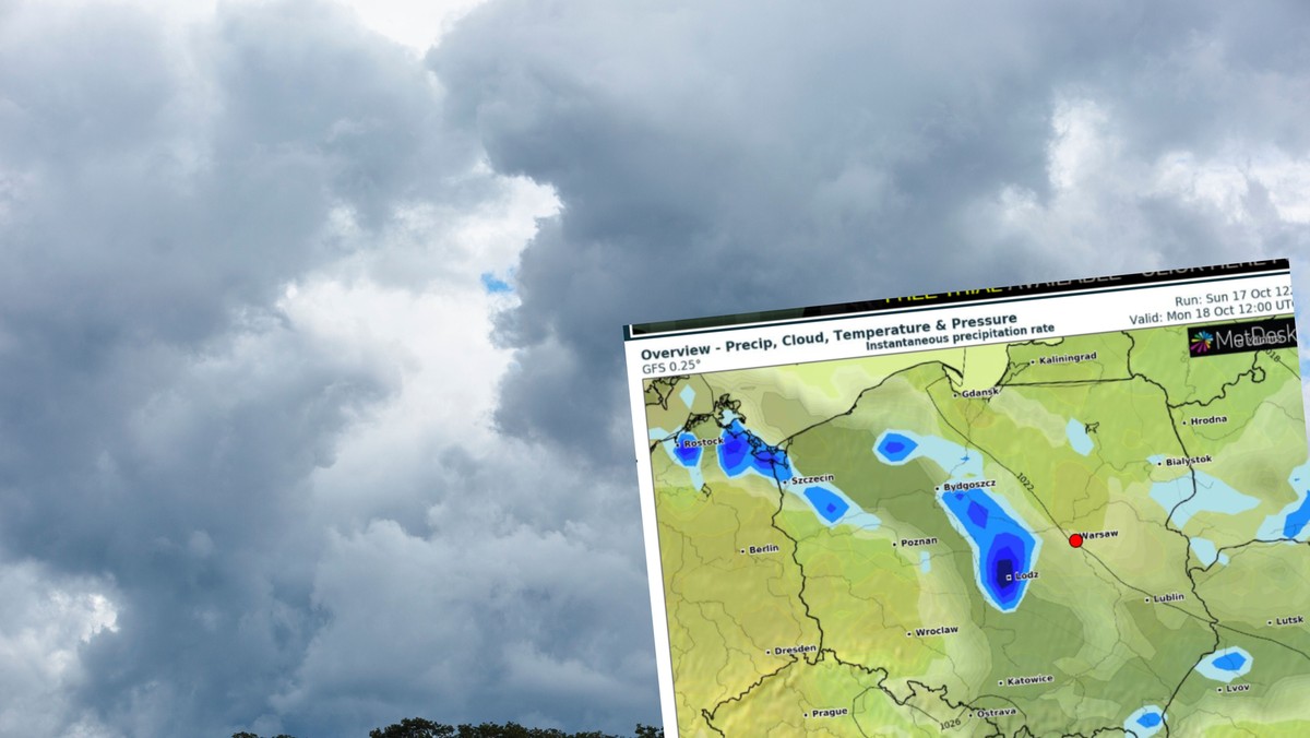 Prognoza pogody na 18 października. Poniedziałek chłodny, z przelotnymi opadami