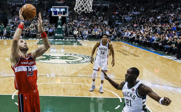 Liga NBA: 10 punktów i 15 zbiórek Gortata, Wizards wygrali z Milwaukee Bucks