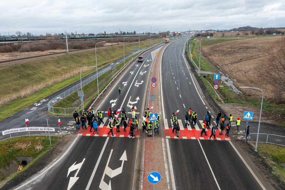 Protest rolników przeciw importowi zboża z Ukrainy