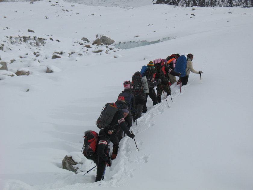 Wejście alpinistów
