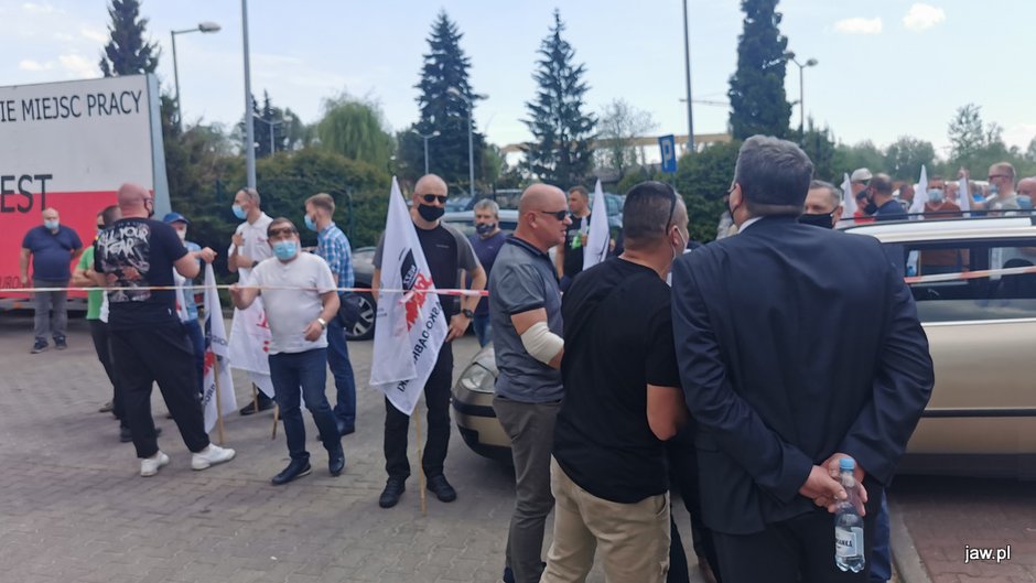 Protest związkowców