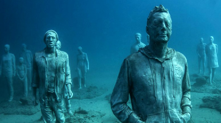 A víz alatti kiállítás /Fotó: BBC