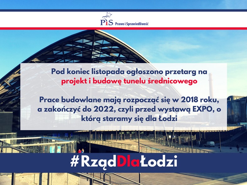 Materiały publikowane na profilu "Rząd dla Łodzi"