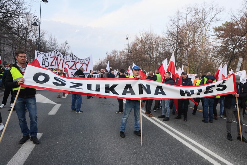 Protest rolników w Warszawie