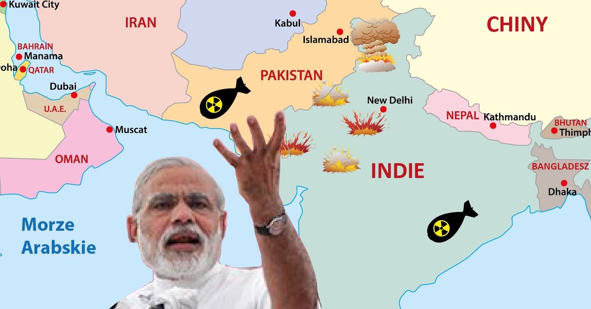 One Step distant  from atomic  War? A superpower announces war and disintegration of its neighbor.