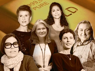 Najzamożniejsze kobiety Europy. Od lewej u góry: Susanne Klatten - BMW; Marie-Hélène Habert - DassaultGroup/Le Figaro; Francoise Bettencourt - L'Oréal; Charlene de Carvalho-Heineken - Heineken; Denise Coates - Bet365; Miuccia Prada - Prada