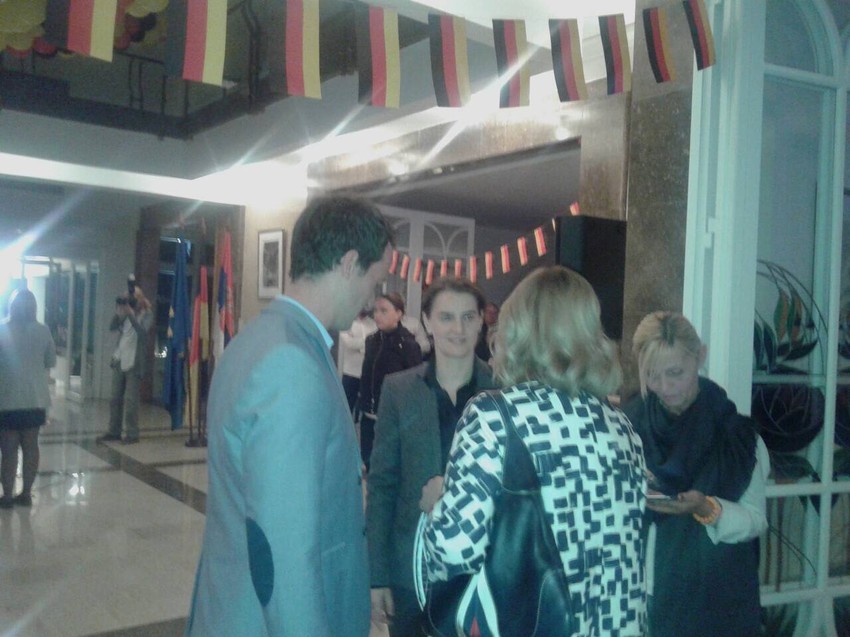 Ana Brnabić stigla u Ambasadu Nemačke