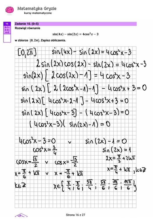 Matura 2024. Matematyka - poziom rozszerzony [ARKUSZE CKE i ODPOWIEDZI]