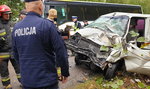 Tragiczny wypadek na Podlasiu. Autobus szkolny zderzył się z busem. Jedna osoba nie żyje