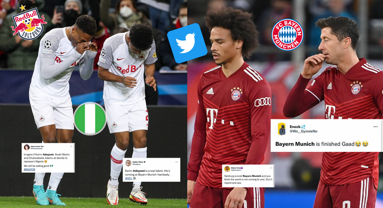 Social media reactions to Salzburg's 1-1 draw against Bayern Munich in the Champions league on Wednesday night