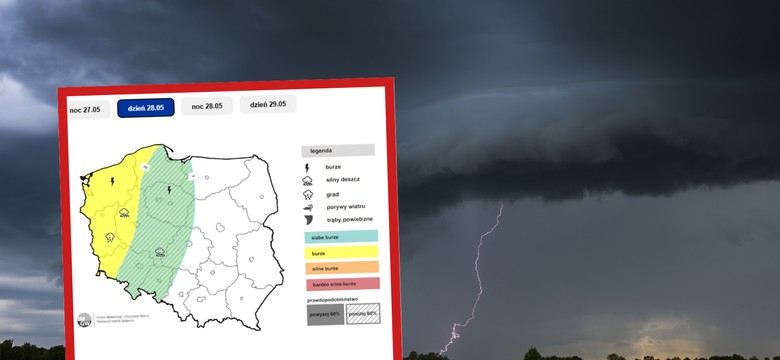 Burze, grad i wichury! IMGW ostrzega: najgorsze dopiero przed nami [MAPA ZAGROŻEŃ]