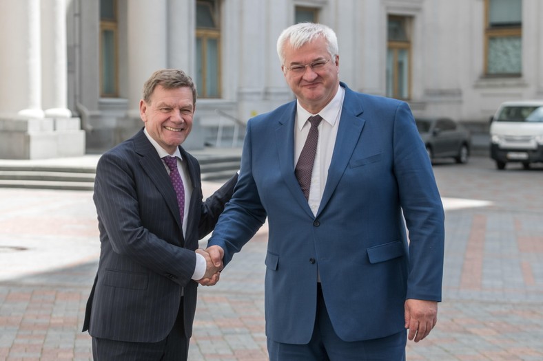 Szef dyplomacji Ukrainy Andrij Sybiha oraz minister spraw zagranicznych Niemiec Johann Wadephul w Kijowie, 30 czerwca 2025 r.