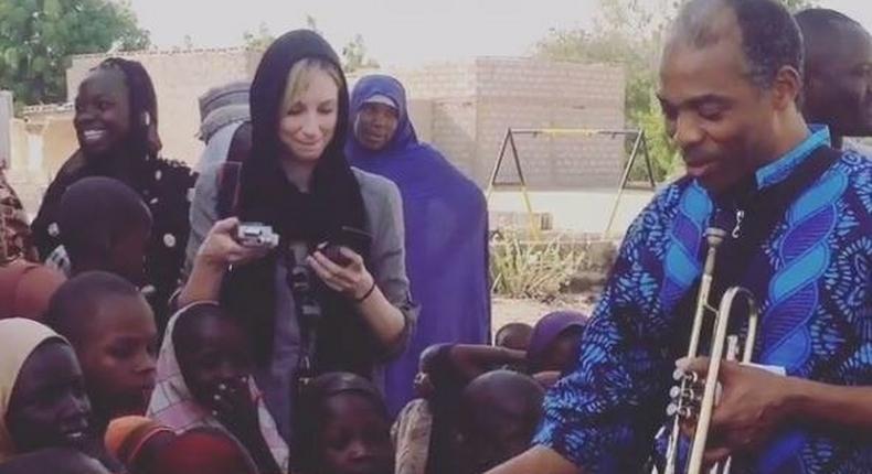 Femi Kuti pays a visit to IDP camp