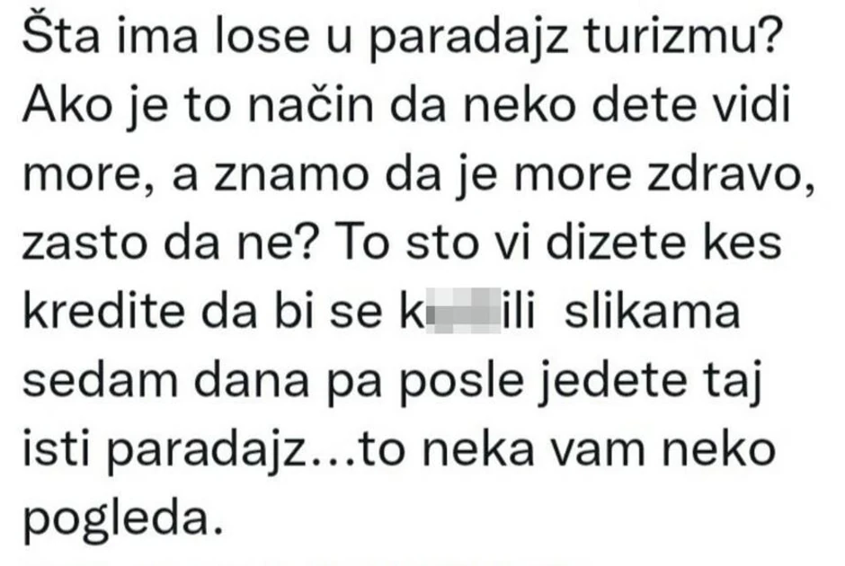 Paradajz turizam tviter