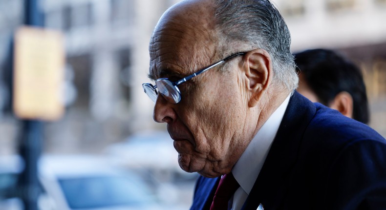 Rudy Giuliani was hit with a massive defamation judgment in the case involving two Georgia election workers.Anna Moneymaker/Getty Images