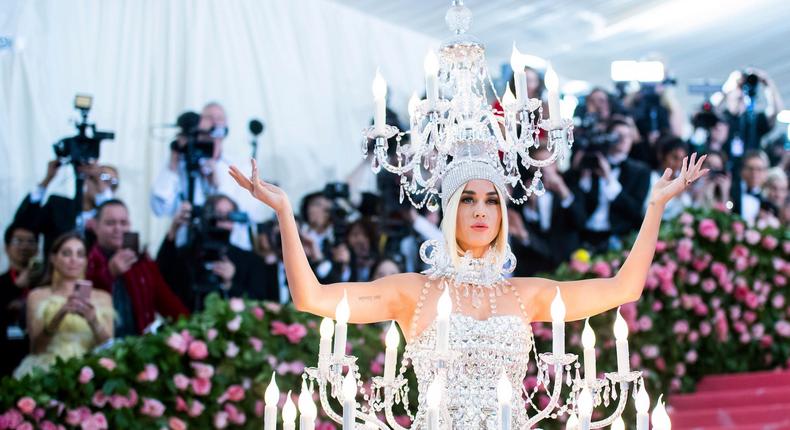 One of Katy Perry's most iconic Met Gala looks: a real photo from the 2019 event.Charles Sykes/AP Images