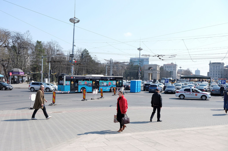 Główna ulica Kiszyniowa podczas jednego z protestów