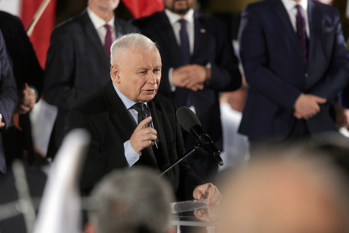 Jaroslaw Kaczynski w Sandomierzu