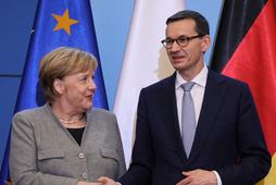 Kanclerz Niemiec Angela Merkel i premier Mateusz Morawiecki