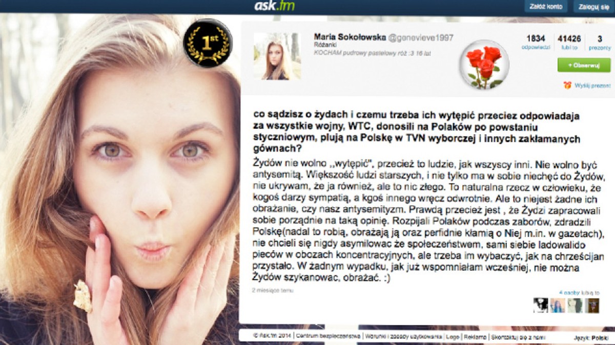 Kontrowersyjny wpis Marii Sokołowskiej