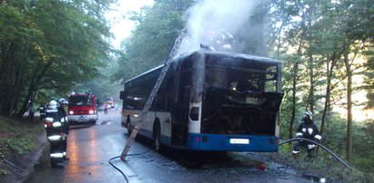 Pożar autobusu w Gdyni