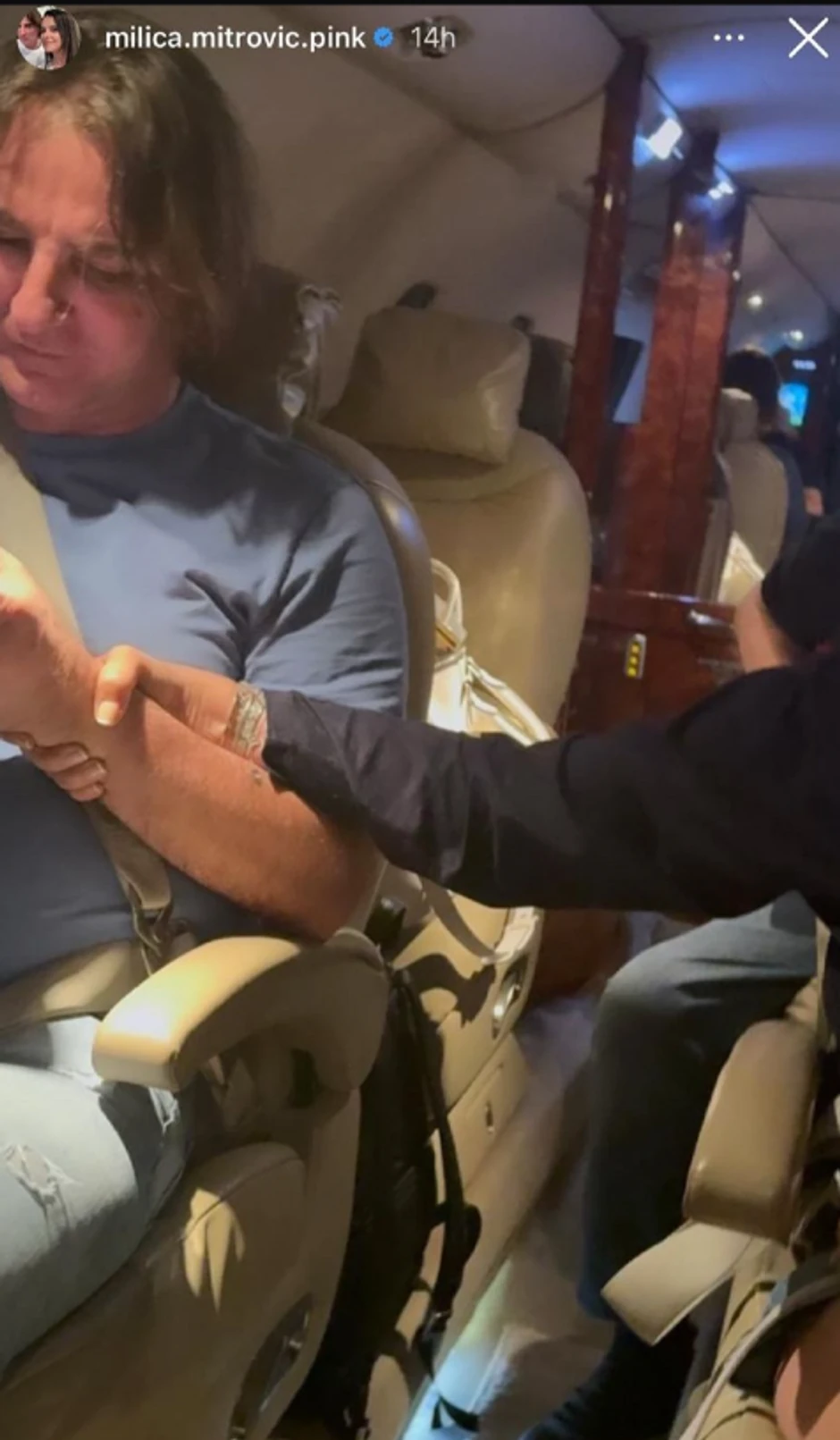 Željko i Milica Mitrović u avionu