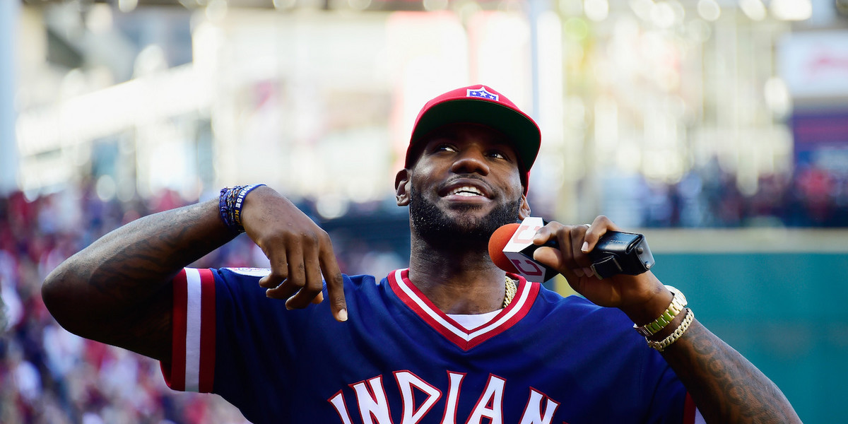 LeBron James gave the entire Cleveland Indians team custom Beats headphones before Game 1 of the World Series