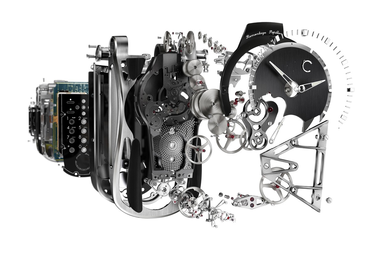 Mechanizm luksusowego telefonu LeDix firmy Celsius